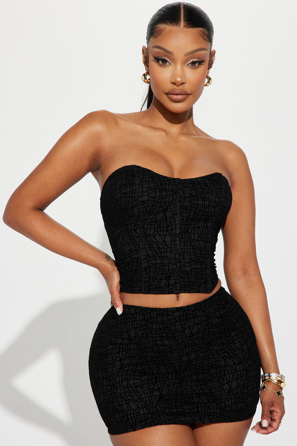 

Юбка Fashion Nova 10237SET, черный
