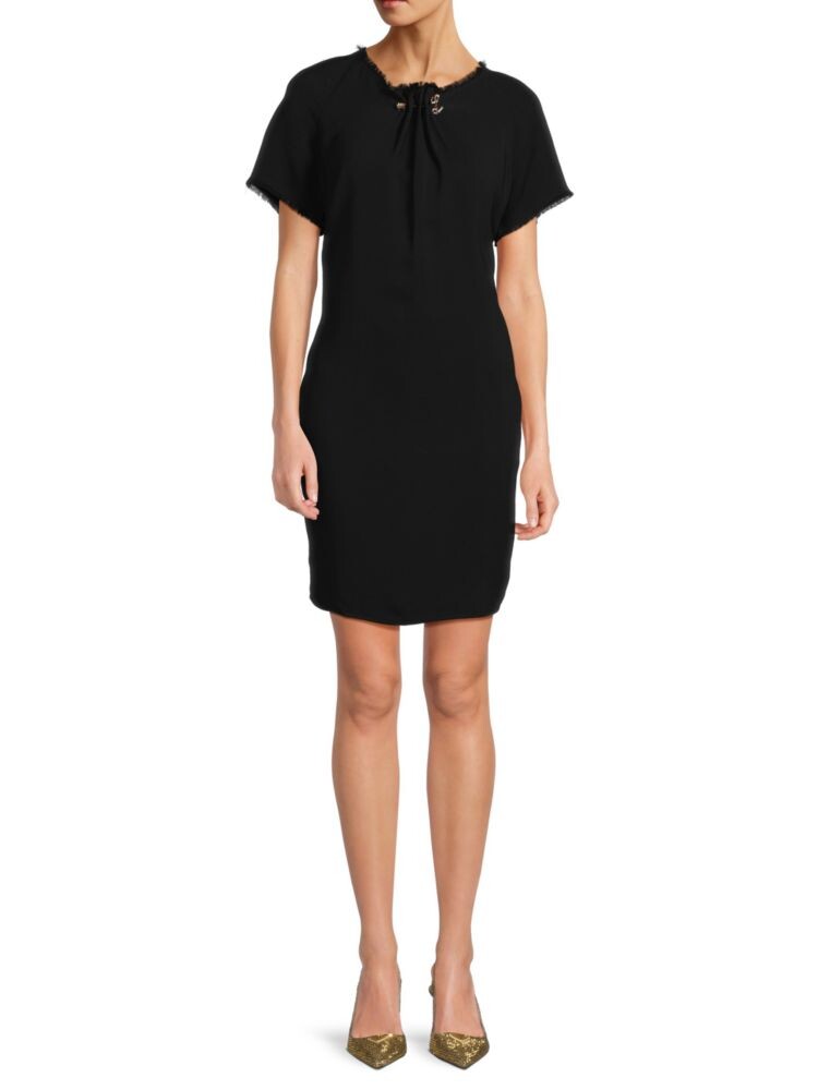 

Мини-платье с декорированной отделкой Lanvin, цвет Noir