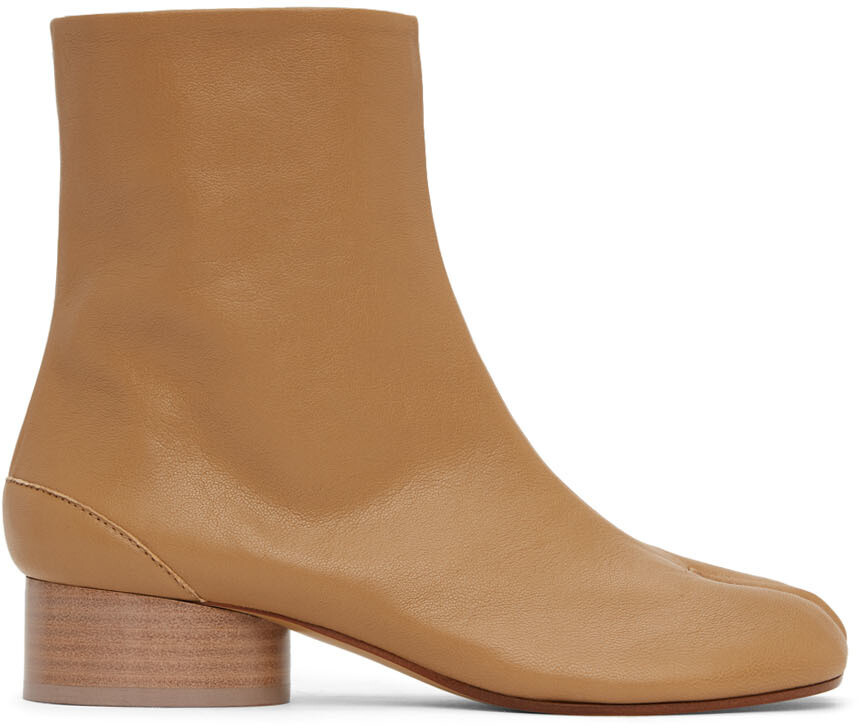 

Светло-коричневые ботильоны таби Maison Margiela