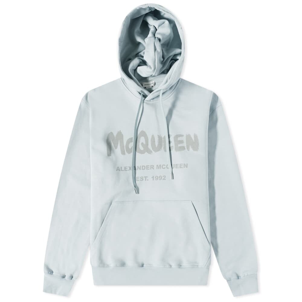 

Толстовка Alexander McQueen Graffiti Popover Hoody, Серый