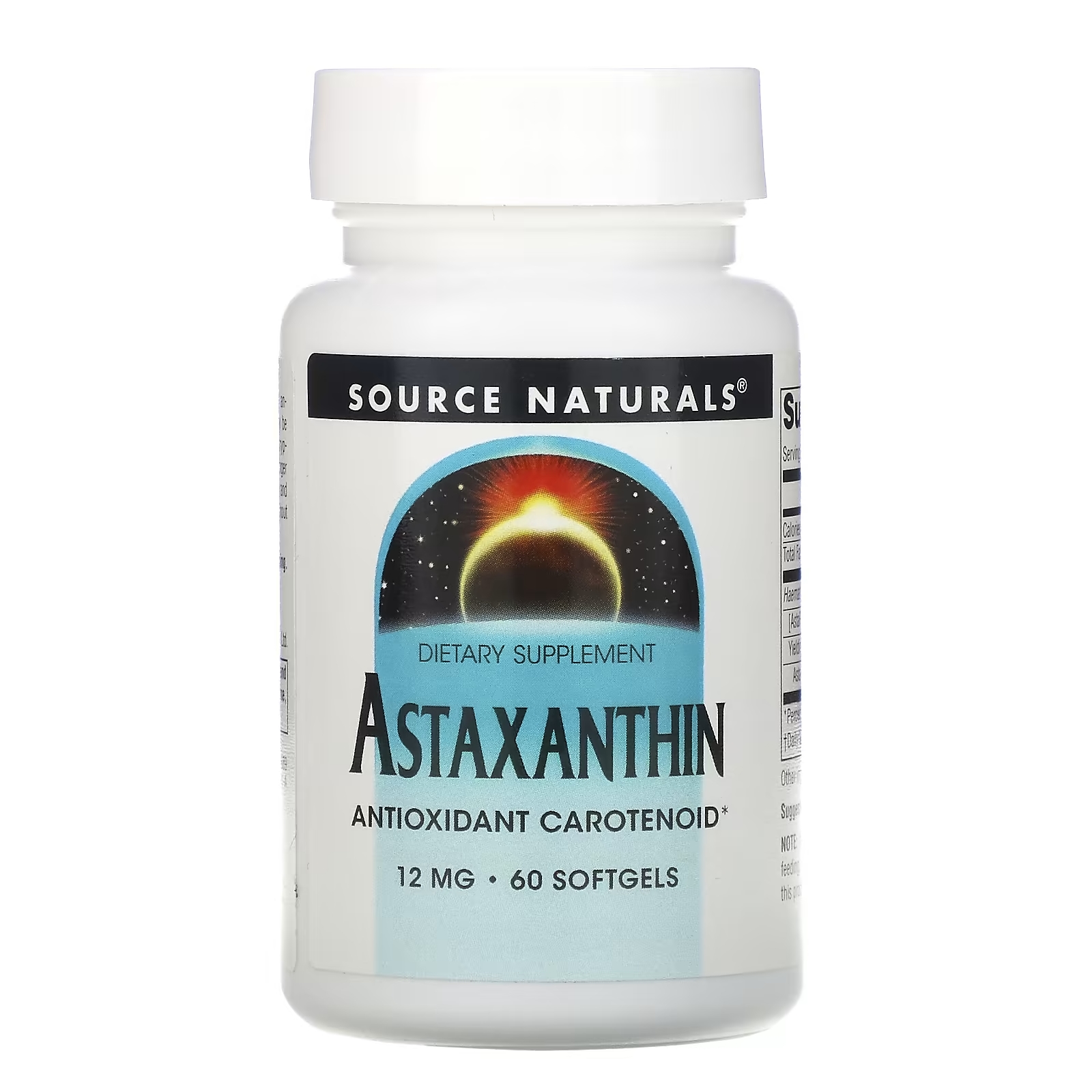 Source Naturals астаксантин 12 мг, 60 мягких таблеток source naturals фосфатидилсериновая матрица 500 мг 60 мягких таблеток