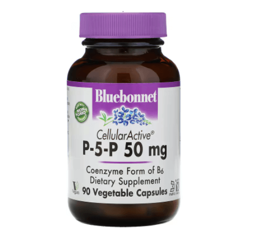 P-5-P 50 мг 90 капсул Bluebonnet Nutrition капсулы от судорог с магнием и калием pharmovit classic potas magnez b6 active 120 шт