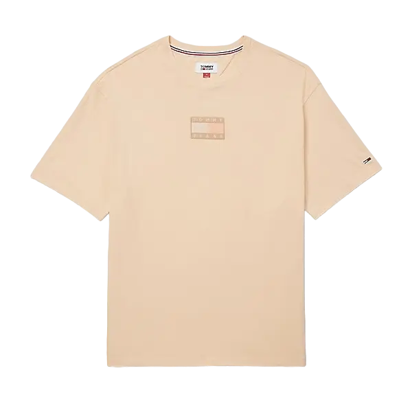 

Футболка Tommy Jeans Badge Logo, бежевый