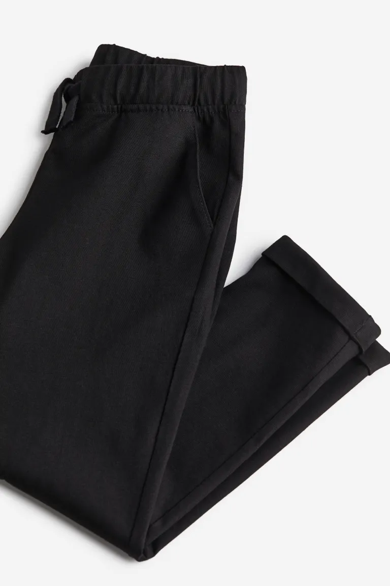 Спортивные брюки из хлопкового джерси H&M, черный