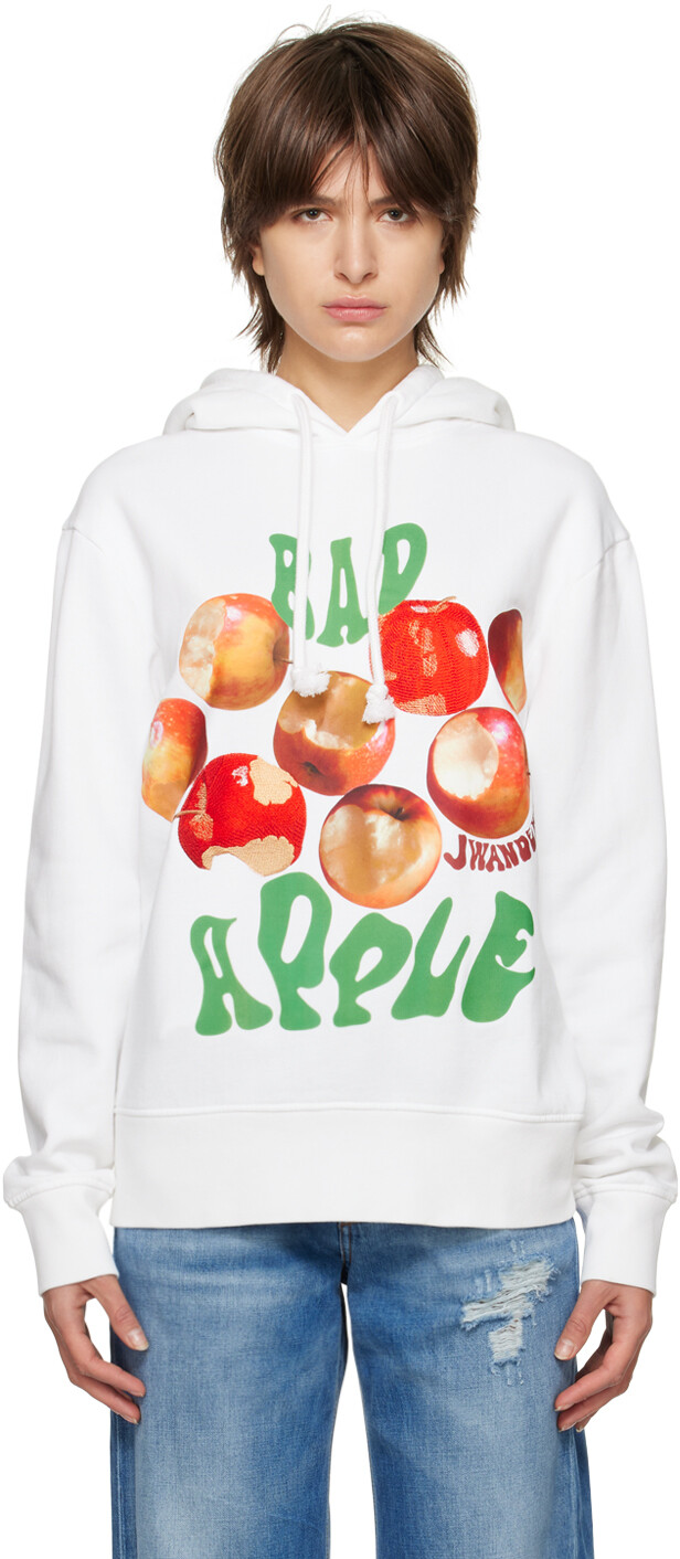 

Белая толстовка с капюшоном Bad Apple JW Anderson, Белый