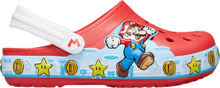 

Кроссовки Nintendo x Classic Lights Clog Kids Fun Lab - Super Mario, красный