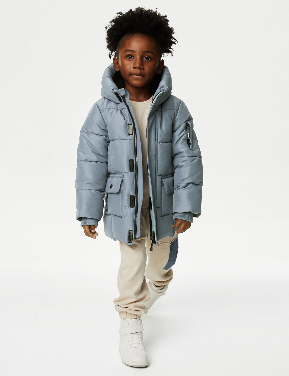 

Удлиненное стеганое пальто Stormwear (2–8 лет) Marks & Spencer