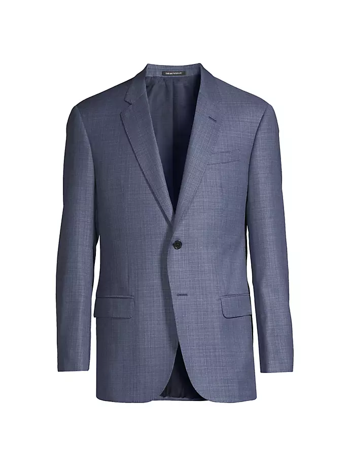 Шерстяное спортивное пальто G-Line Emporio Armani, синий