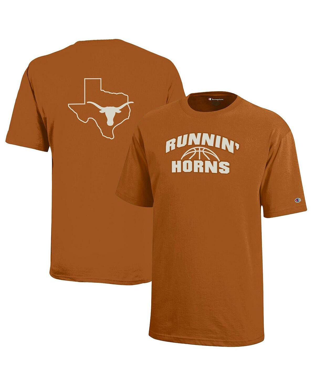 

Футболка Big Boys Texas Orange Texas Longhorns Runnin' Horns Champion
