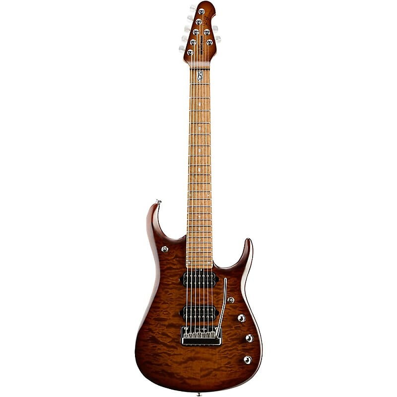 

Электрогитара Ernie Ball Music Man JP15 Roasted Quilt Maple Top 7-String Electric Guitar Sahara Burst