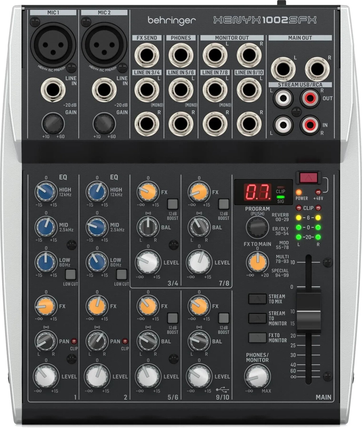 

Новый 10-канальный аналоговый потоковый микшер Behringer Xenyx 1002SFX