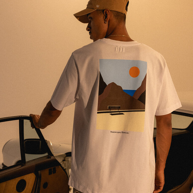 

Футболка *Ocean Drive* Sunset Hills T-Shirt Asphaltgold, белый