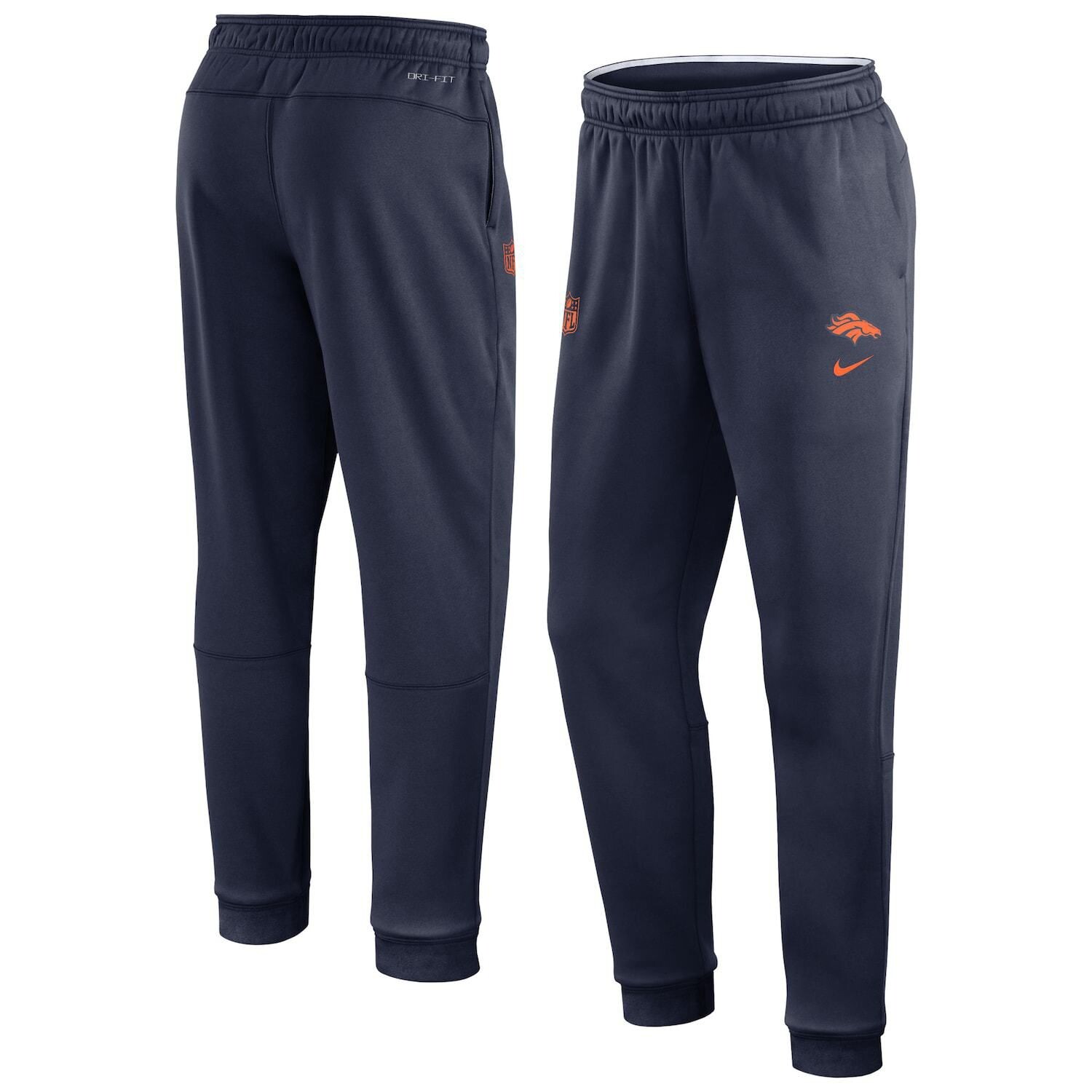 

Мужские темно-синие брюки-джоггеры Denver Broncos 2023 Sideline Performance Nike, Синий
