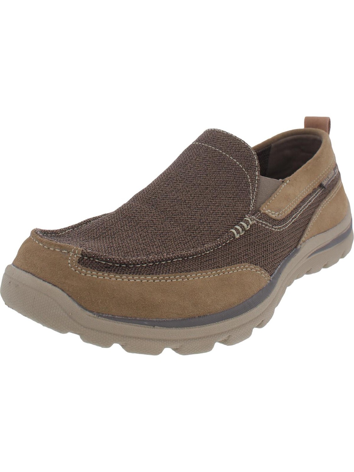 

Мужские замшевые повседневные туфли без шнуровки Milford Skechers, цвет Light Brown
