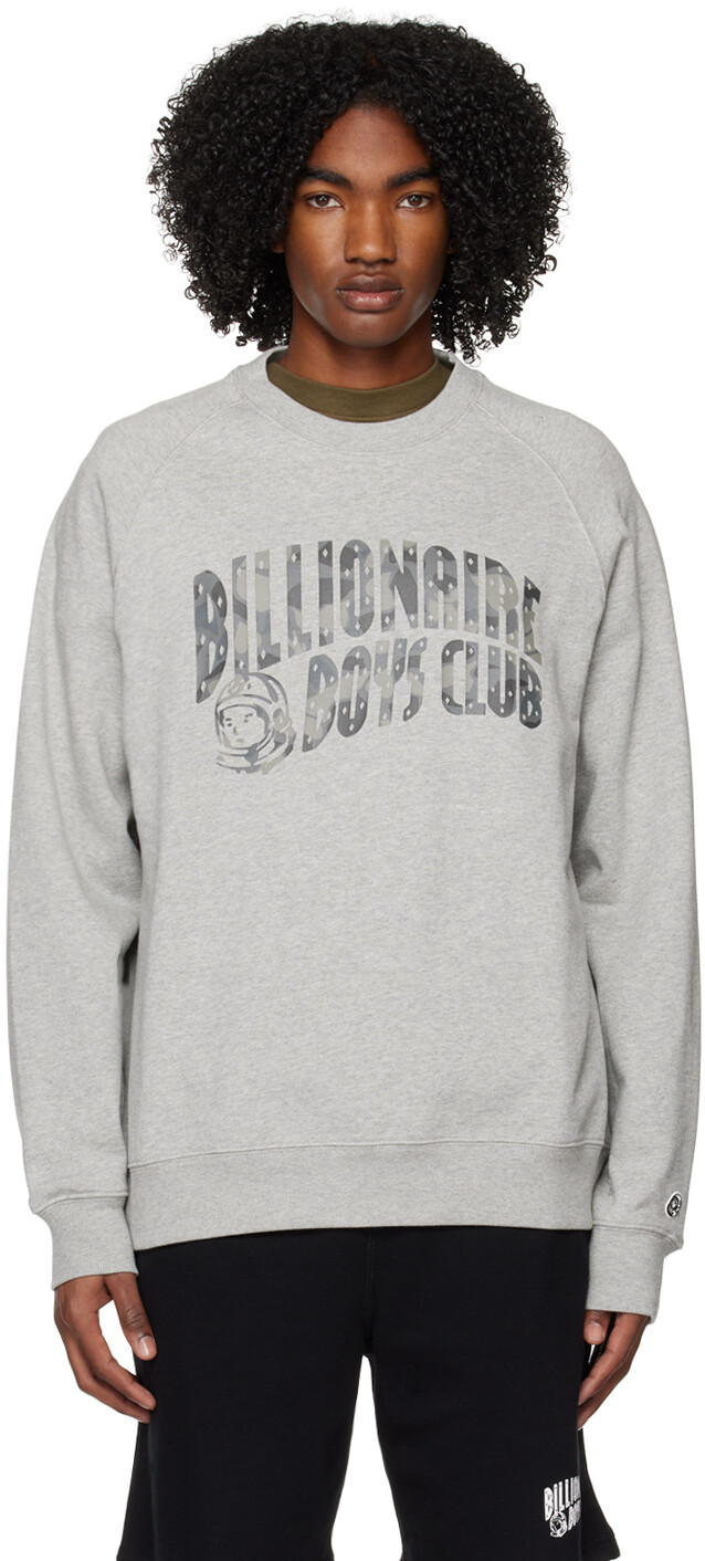 

Серый свитшот с камуфляжной аркой Billionaire Boys Club