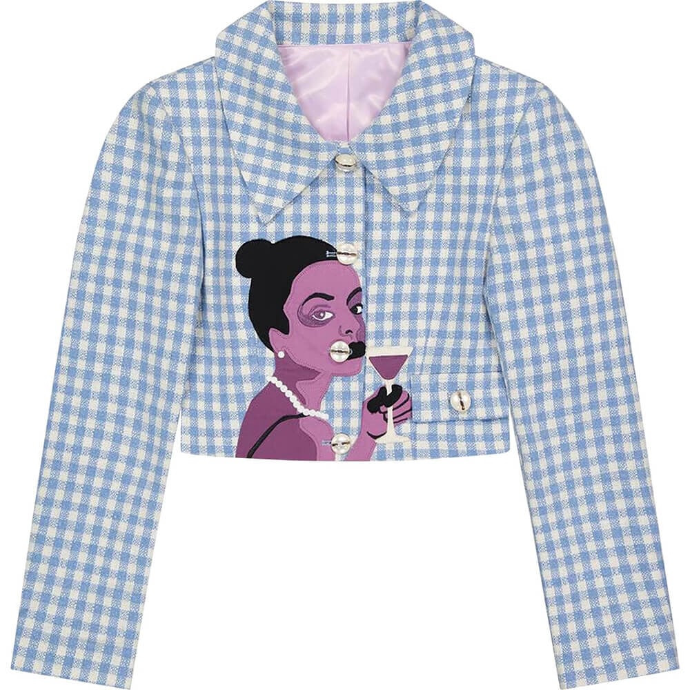 

Жакет KidSuper Wine Window Pane, синий