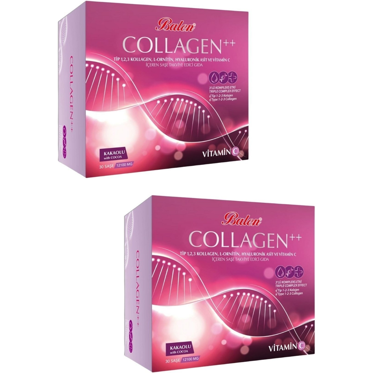 Пищевая добавка Balen Collagen 12100 мг 30 капсул 2 шт