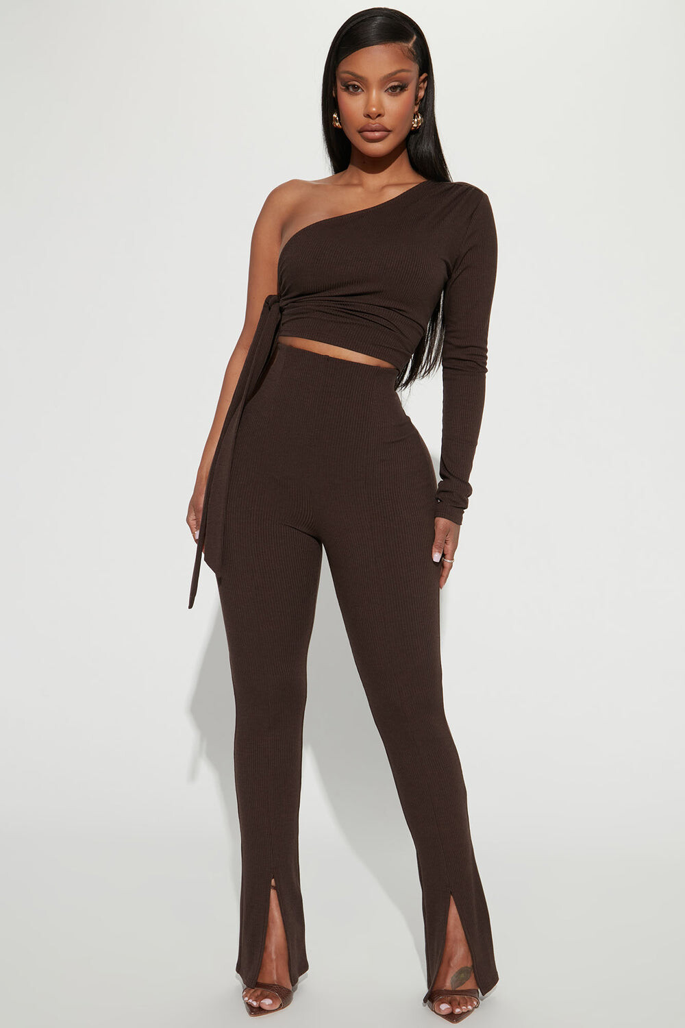 

Брюки Fashion Nova SET24291, коричневый