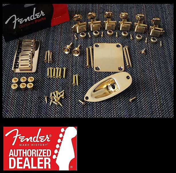 

Новый комплект оборудования Fender American Standard Hardtail Gold Stratocaster с тюнерами