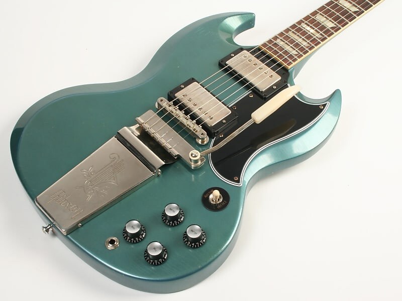 

Gibson Custom Shop 1964 SG Standard Reissue с ​​Maestro Light Aged Pelham Blue Murphy Lab 204004 1964 SG Standard Reissue w/ Maestro Ultra Light Aged