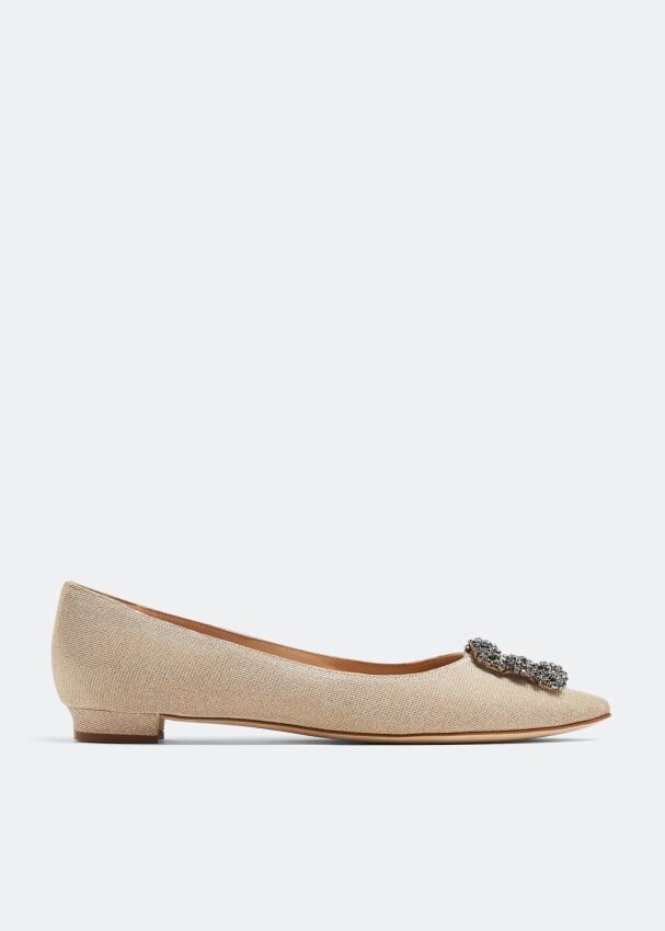 

Балетки MANOLO BLAHNIK Hangisi ballet flats, золотой