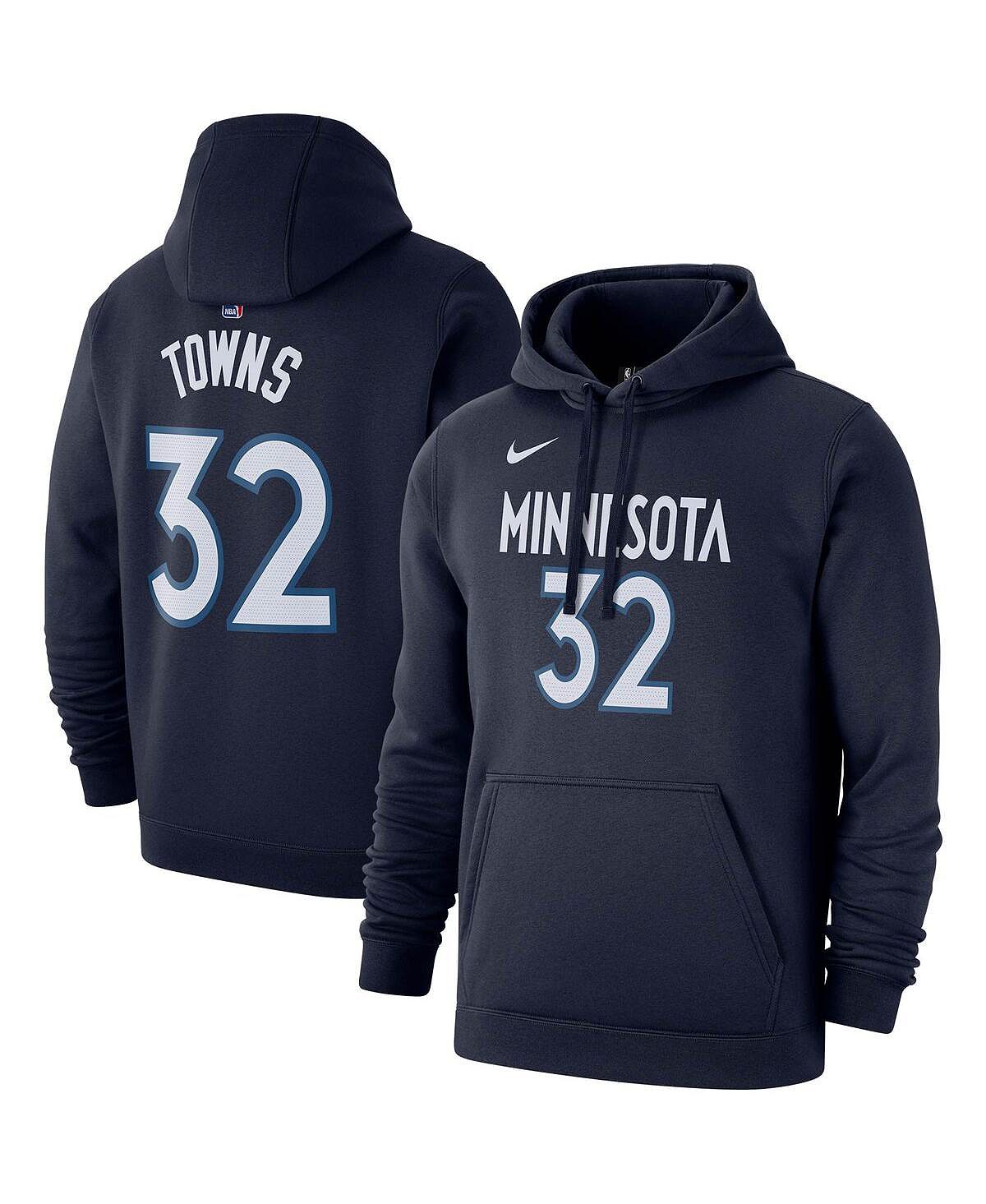 Толстовка с капюшоном Nike Karl Anthony Towns Timberwolves 2019/20, темно-синий nba basketball karl anthony towns hoodie