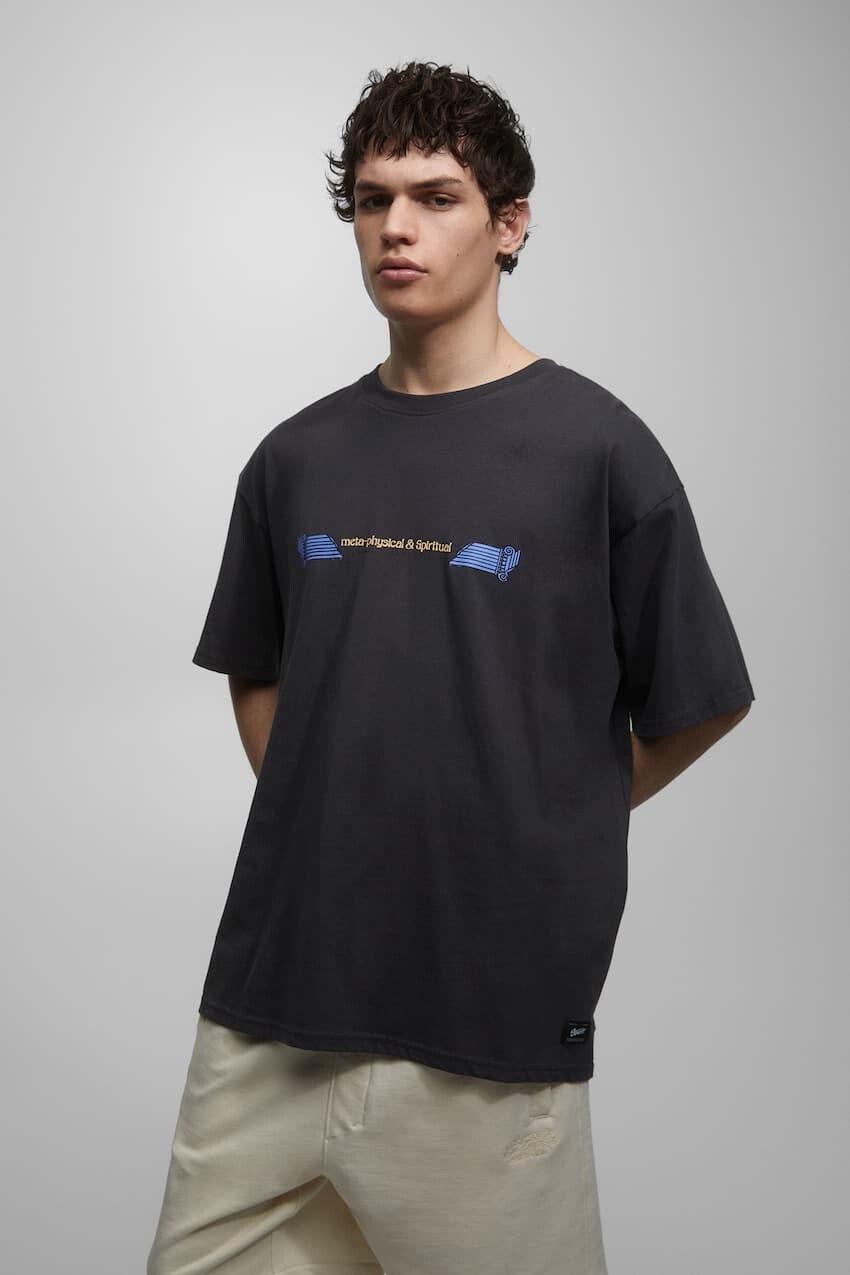 

Футболка с короткими рукавами и принтом Pull&Bear