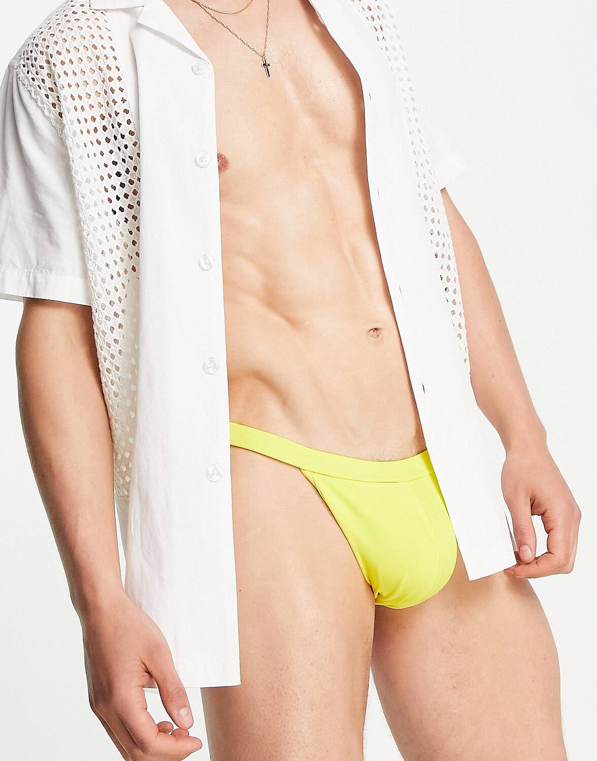 

Желтые плавки с завышенной талией ASOS DESIGN