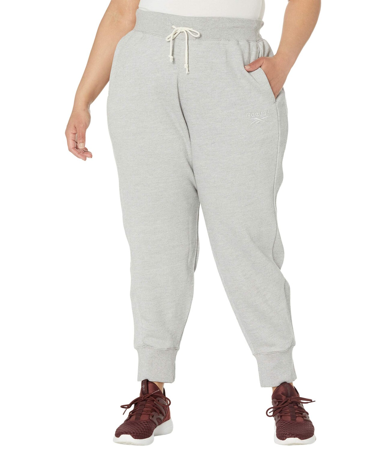 

Женские брюки Reebok Training Essentials Plus Size, светло-серый