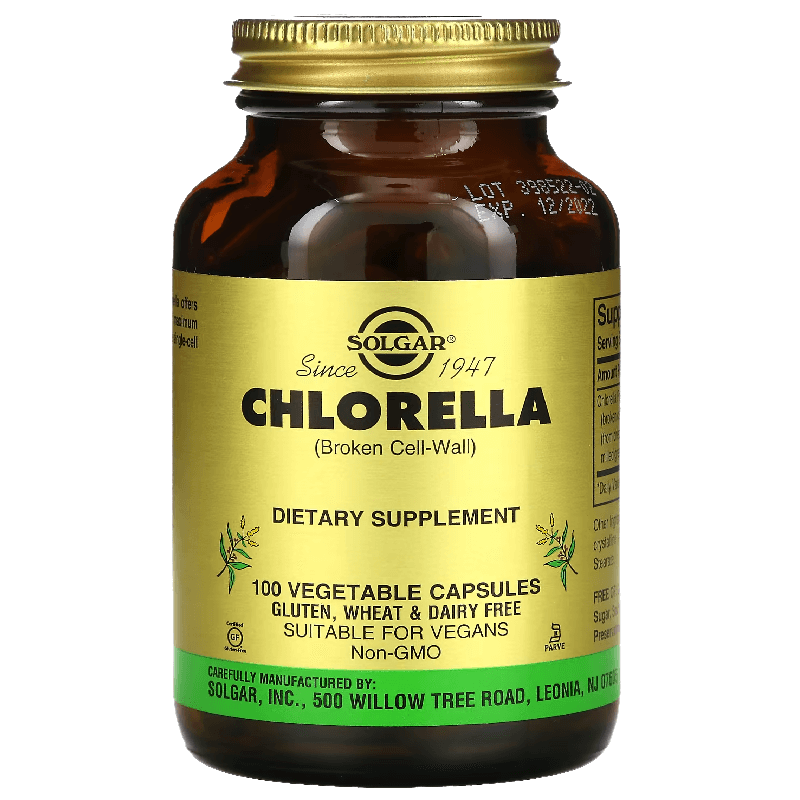 Хлорелла Solgar, 100 растительных капсул solgar advanced acidophilus plus 120 растительных капсул