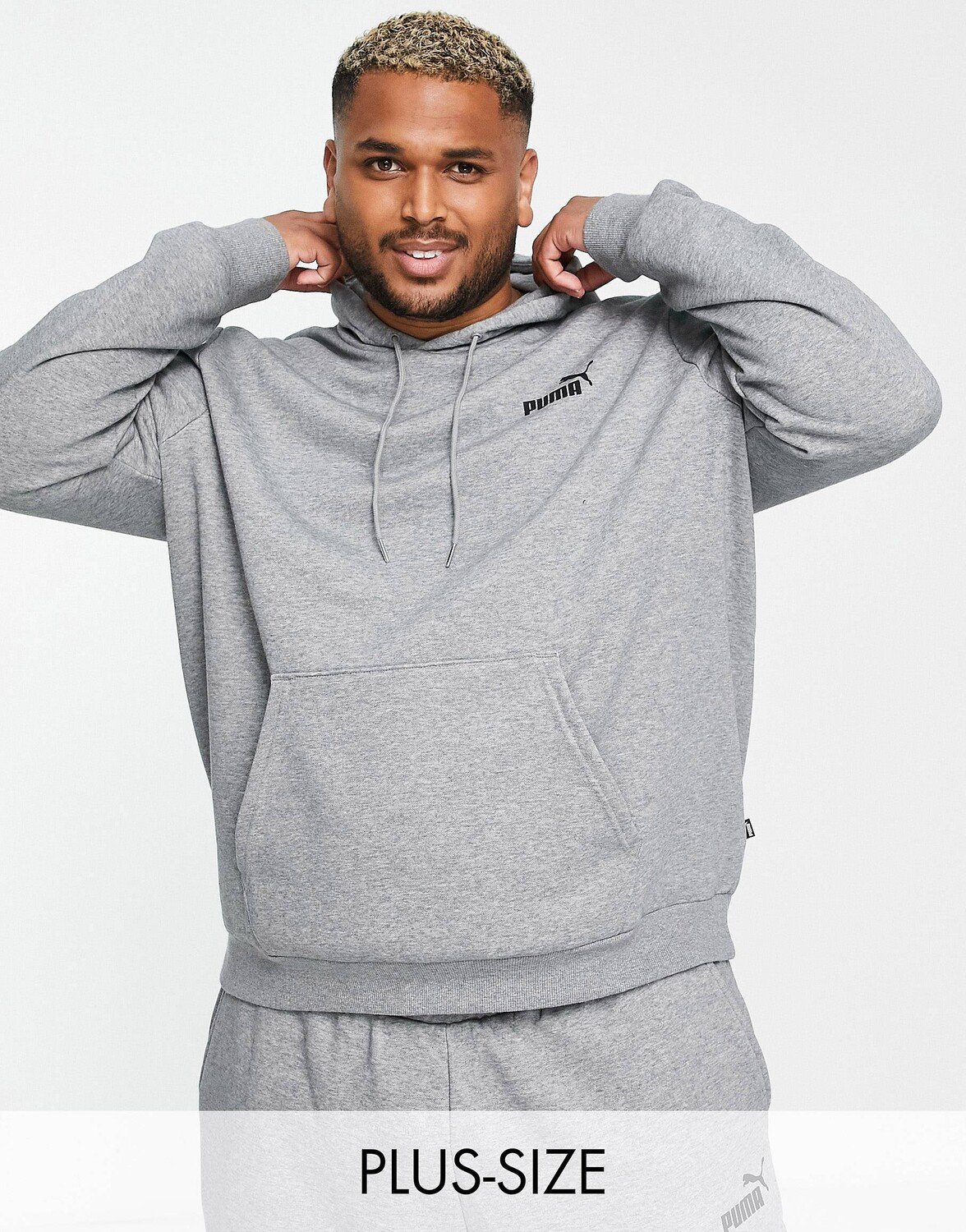 

Худи серого цвета с небольшим логотипом Puma PLUS Essentials, Серый