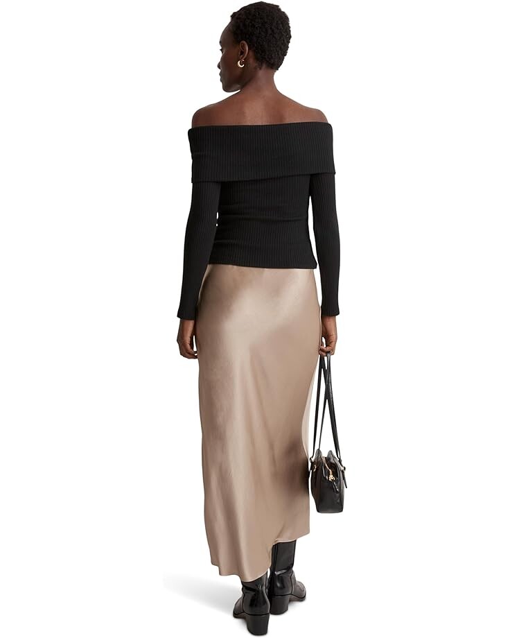 

Юбка Madewell Satin Maxi Slip Skirt, цвет Matchstick