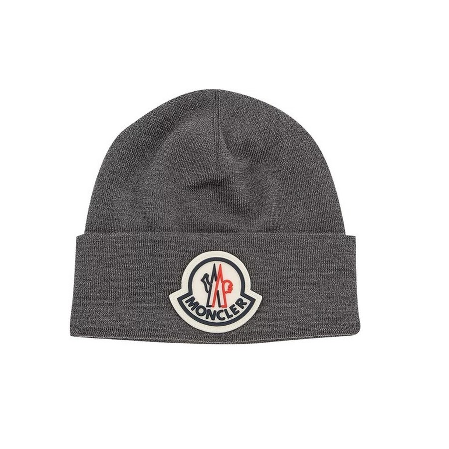 Шапка Moncler Giant Logo, серый шапка бини с логотипом chucky черный