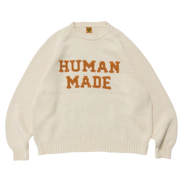 Свитер Human Made Raglan Knit Sweater 'White', белый - фото