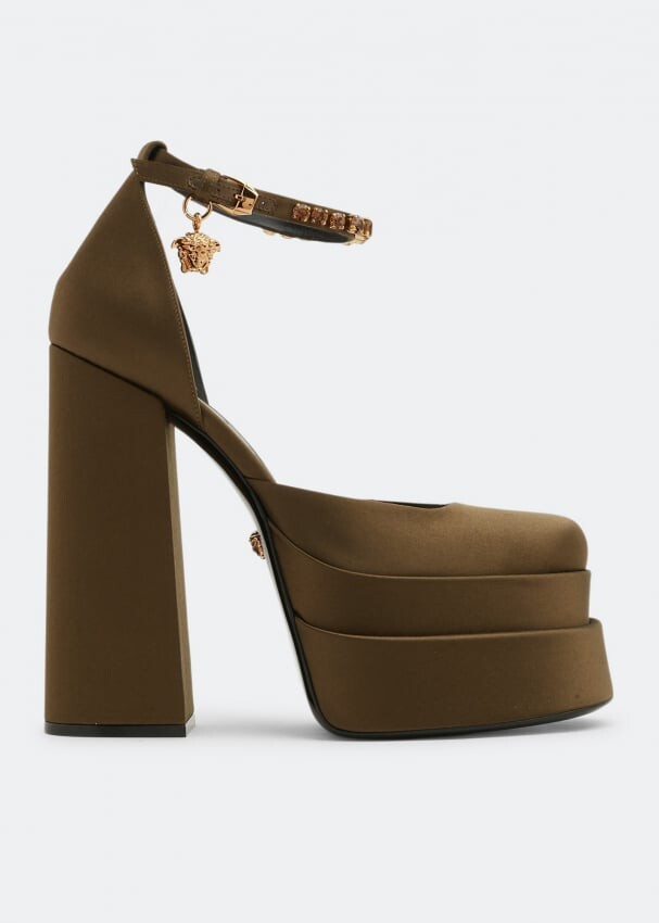 

Туфли VERSACE Medusa Aevitas platform pumps, зеленый