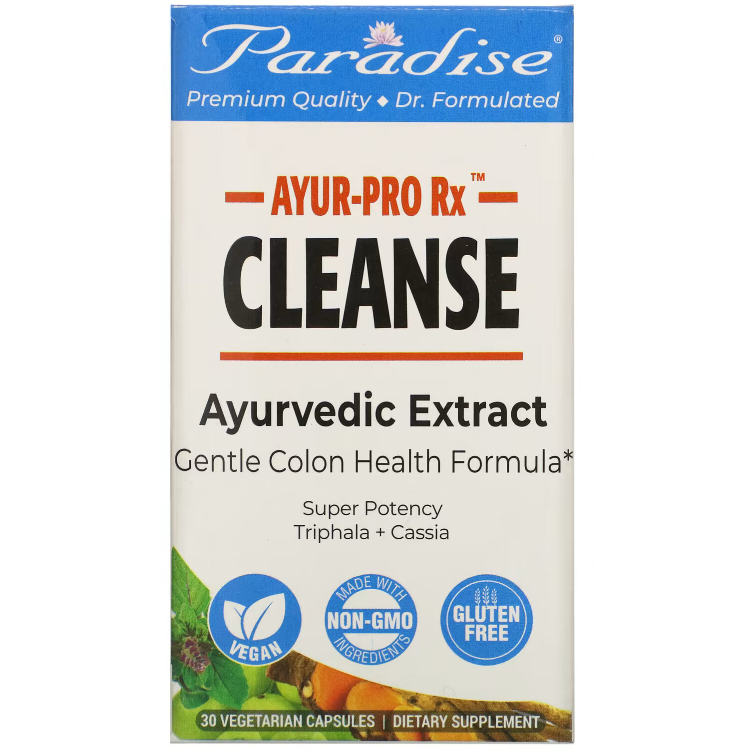 

Paradise Herbs, AYRU-Pro Rx, очищение, 60 вегетарианских капсул