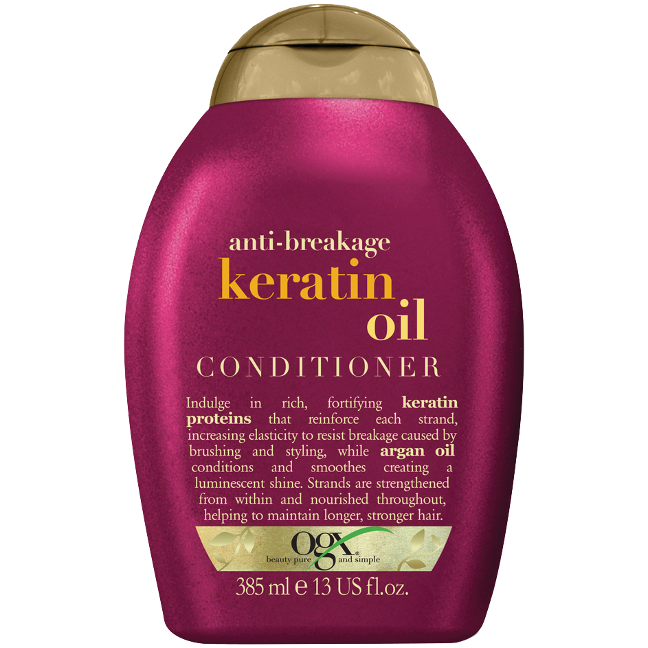 цена Ogx Keratin Oil кондиционер против ломкости волос, 385 мл