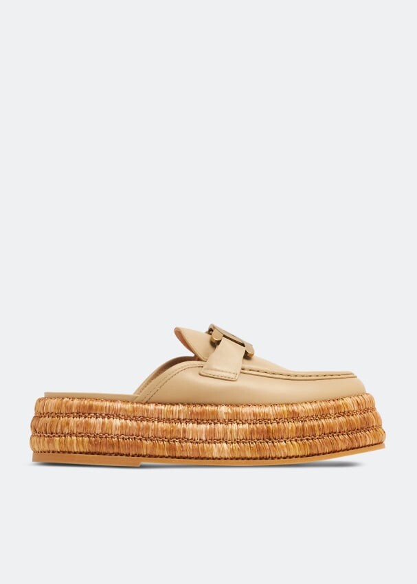 

Мюли TOD'S Kate platform mules, бежевый
