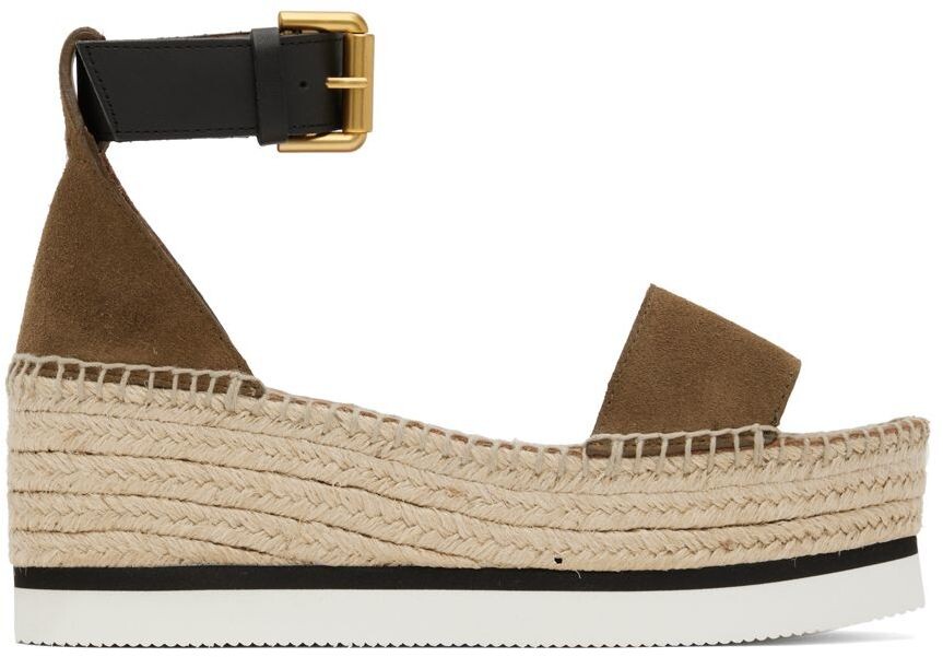

Сандалии цвета хаки Glyn Espadrille See by Chloé