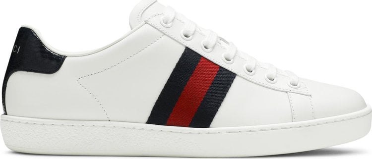 Кроссовки Gucci Wmns Ace White Blue Red, белый - фото