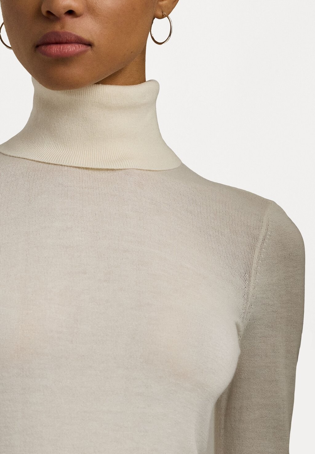 

Джемпер SILK BLEND TURTLENECK SWEATER Ralph Lauren, бежевый