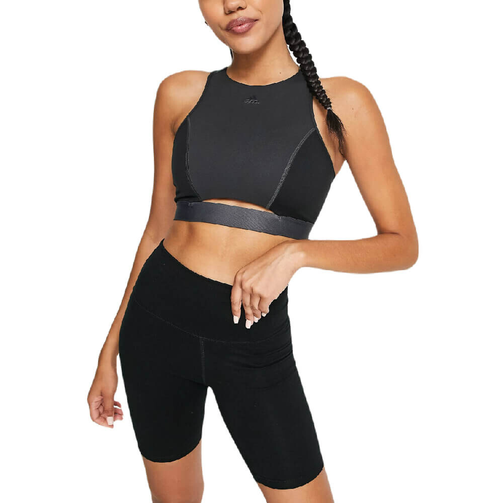

Спортивный топ Adidas Yoga Elements Mid-support Cut, темно-серый/серый