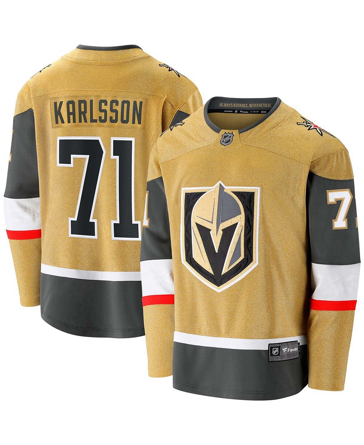 

Фирменная мужская футболка vegas golden knights 2020/21 alternative premier breakaway player джерси - william karlsson Fanatics
