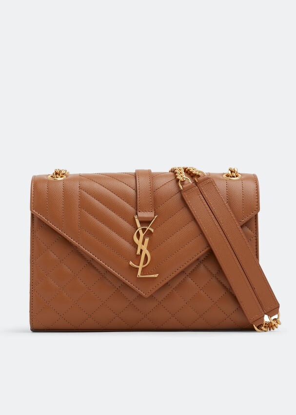 

Сумка SAINT LAURENT Envelope medium bag, коричневый