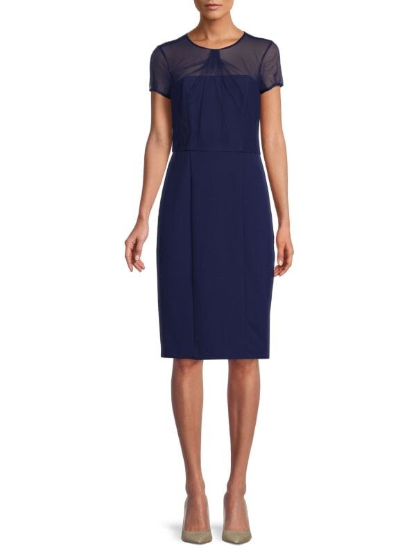 

Платье-футляр с драпировкой JS Collections Navy