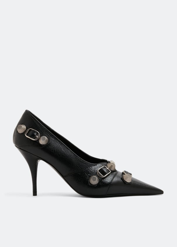 Туфли BALENCIAGA Cagole pumps, черный новинка 2022 брендовые женские сандалии из натуральной кожи модные классические туфли лодочки с заостренным носком и заклепками на высоком