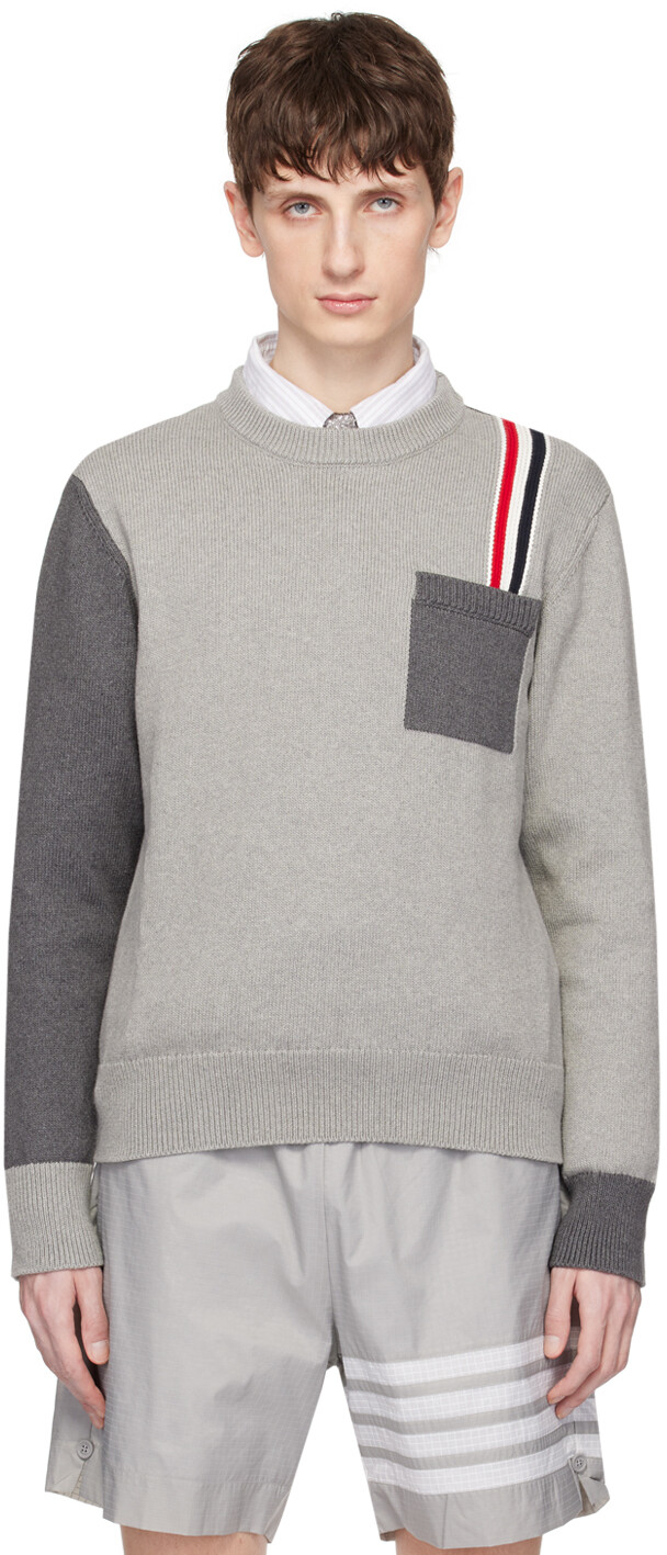 

Серый свитер в полоску с RWB Thom Browne