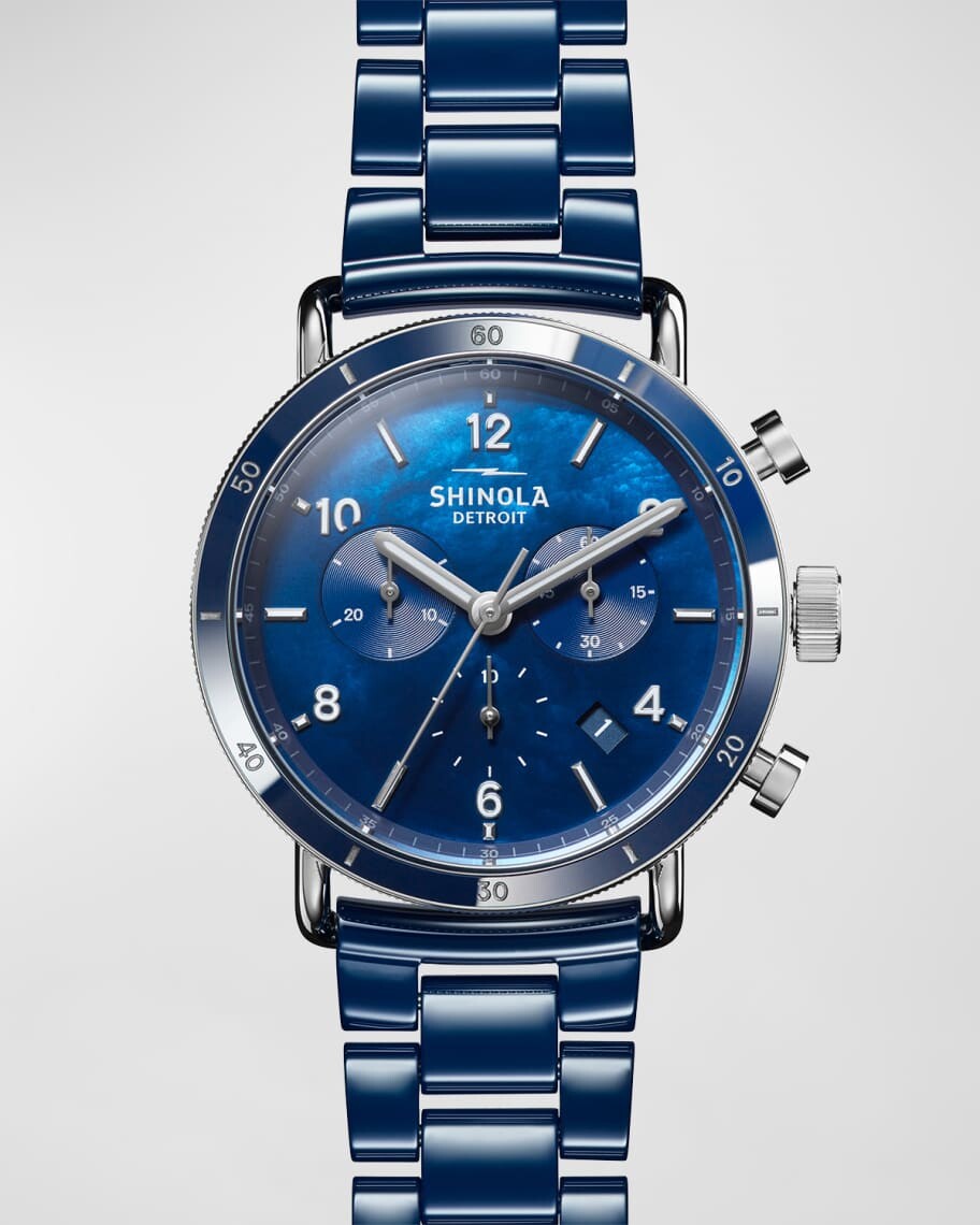 

Часы Canfield Sport Chronograph с керамическим браслетом, 40 мм Shinola