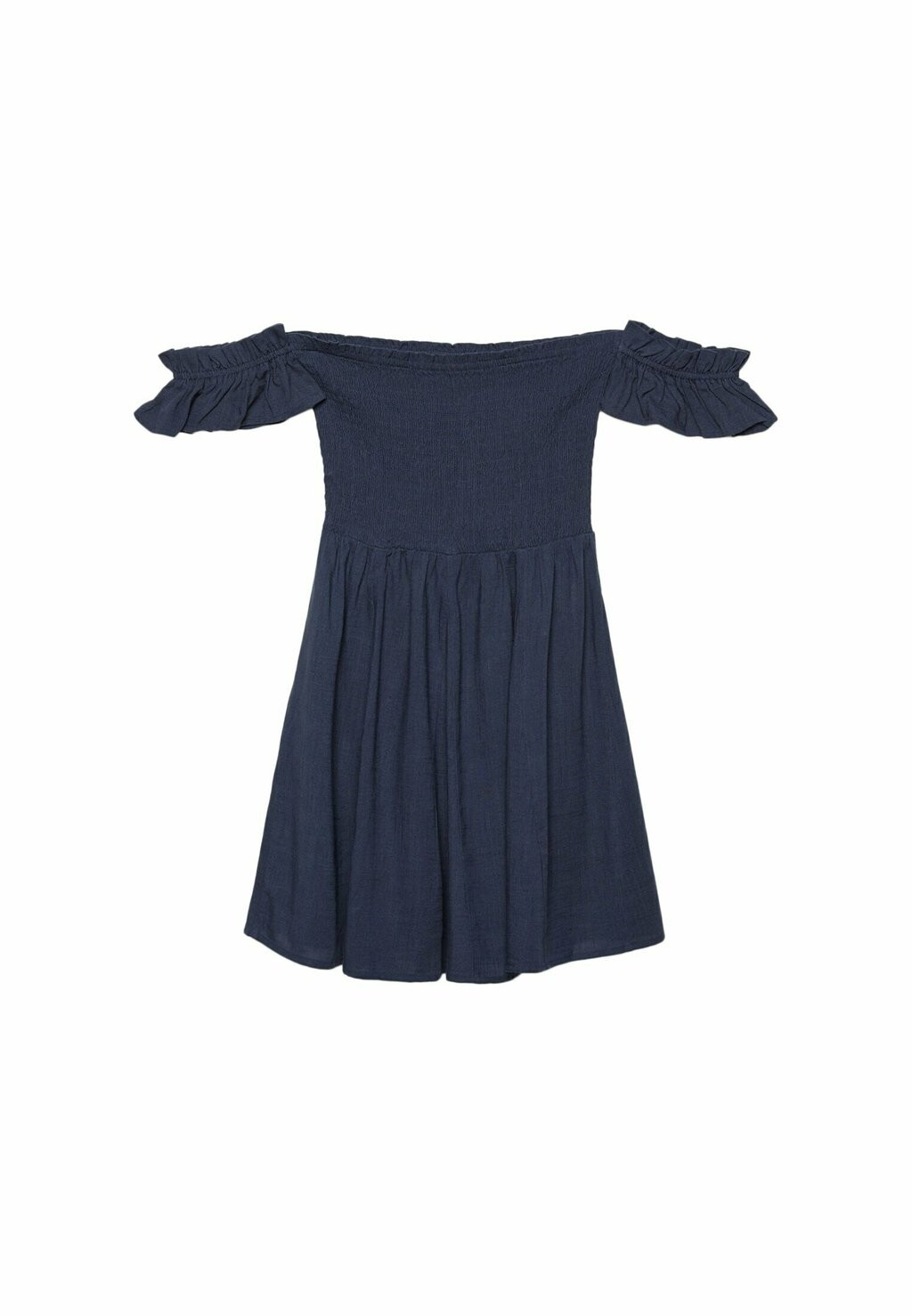 

Повседневное платье SHORT FLOWING BLEND Stradivarius, темно-синий
