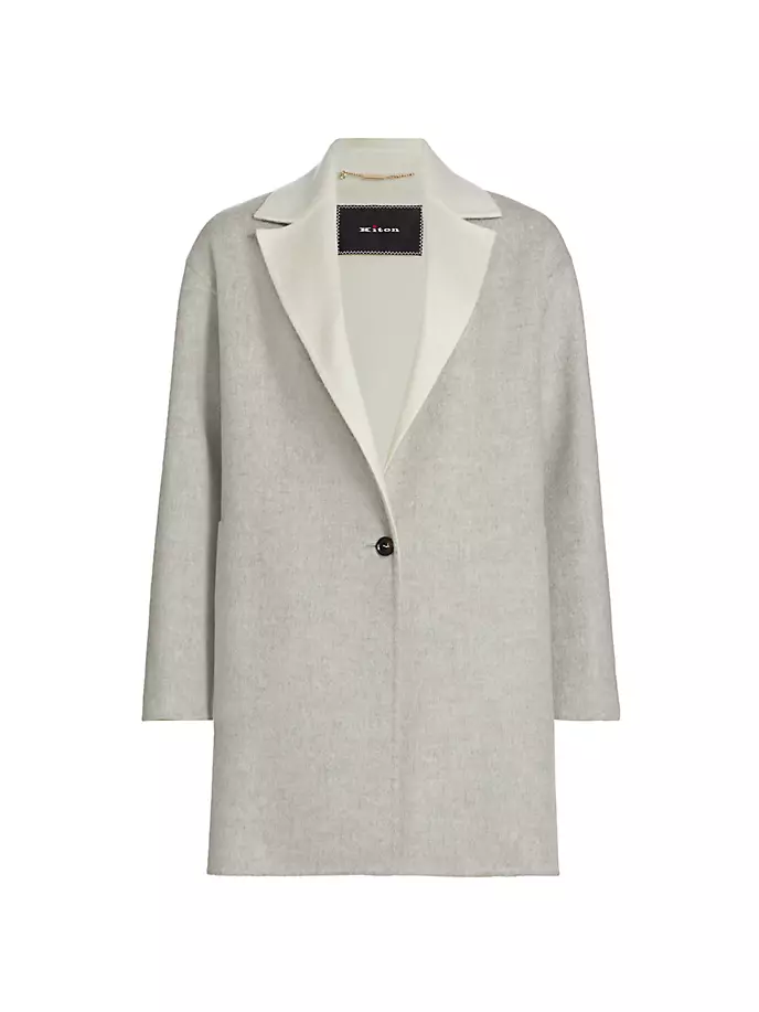 

Двухцветная кашемировая куртка Kiton, серый